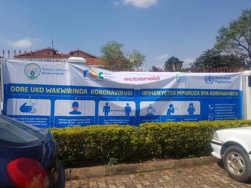 Banners and posters on COVID-19 prevention are pinned in different areas including AAR Offices, selling points and schools to raise community awareness on COVID-19 prevention