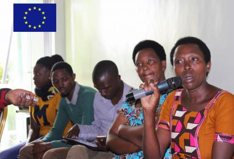 Esperance,one of the farmers,giving her remarks during the conference