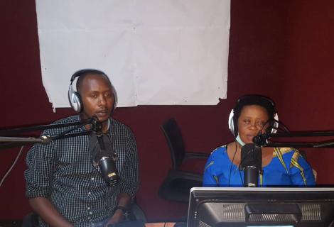 Wiceceka Network Member during a radio talkshow on Isangano Radio