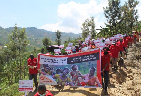 Actionaid Rwanda during the walk against climate injustice