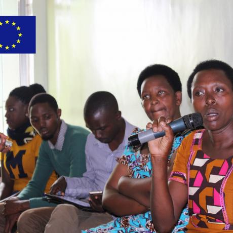 Esperance,one of the farmers,giving her remarks during the conference