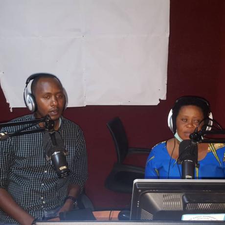 Wiceceka Network Member during a radio talkshow on Isangano Radio