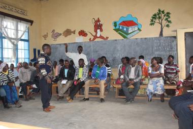 Participants at the community scorecard evaluation in Muko sector